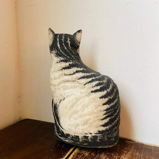 Plush Cat Pillow- Vintage