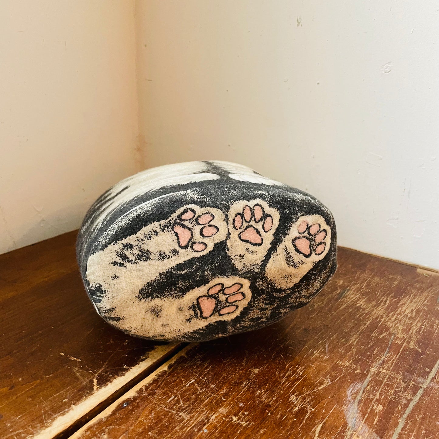 Plush Cat Pillow- Vintage