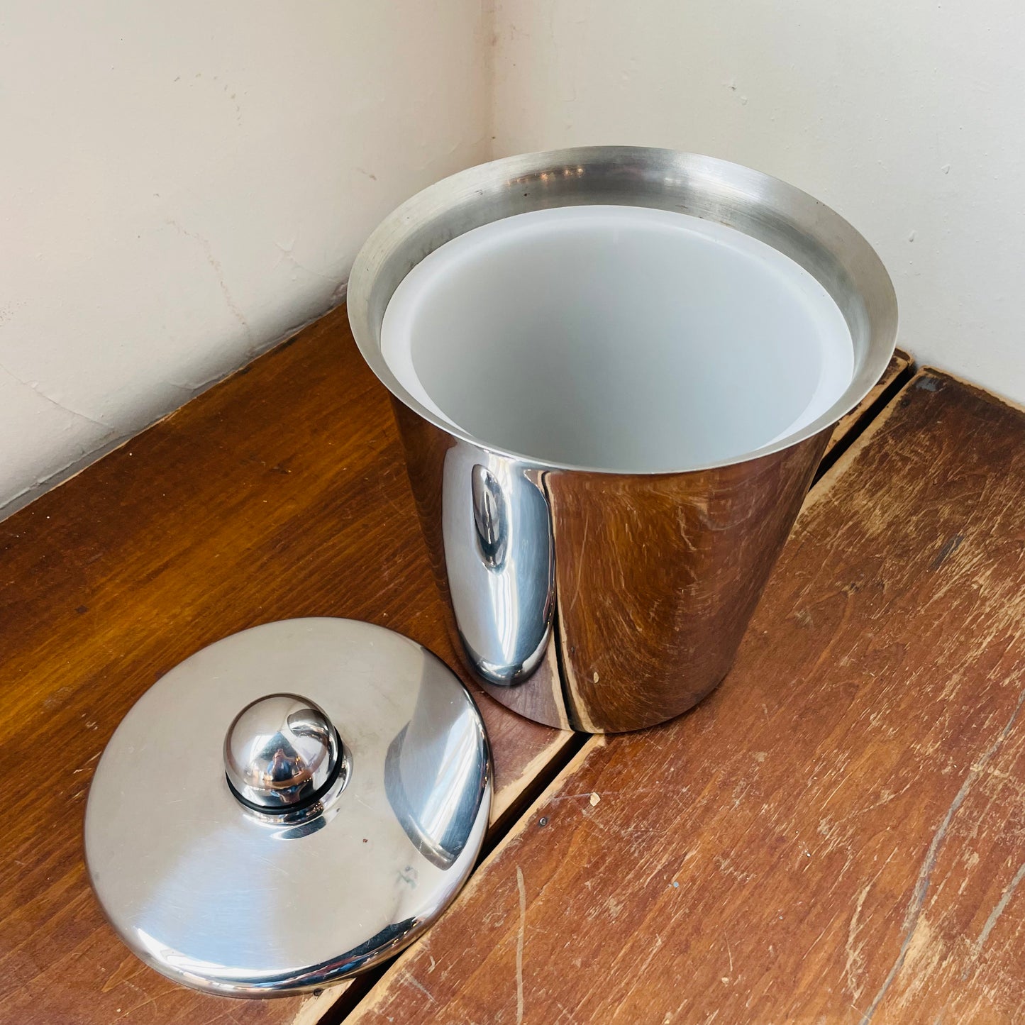 Stainless Steel Insulated Ice Bucket- Vintage