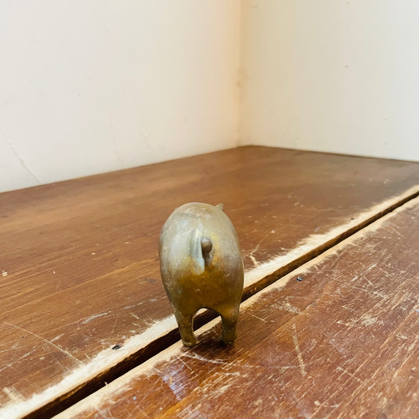 Solid Brass Pig- Vintage