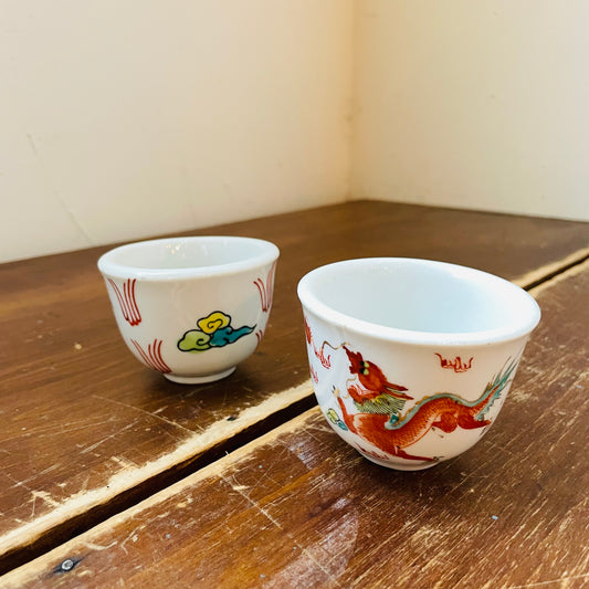 Chinese Dragon Teacup Set- Vintage