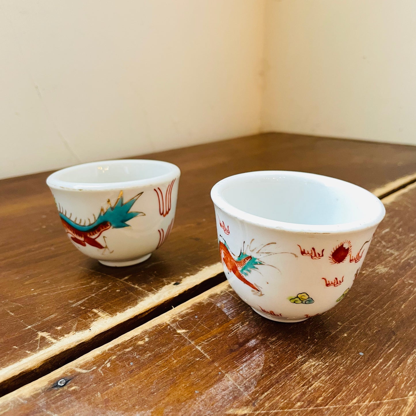Chinese Dragon Teacup Set- Vintage
