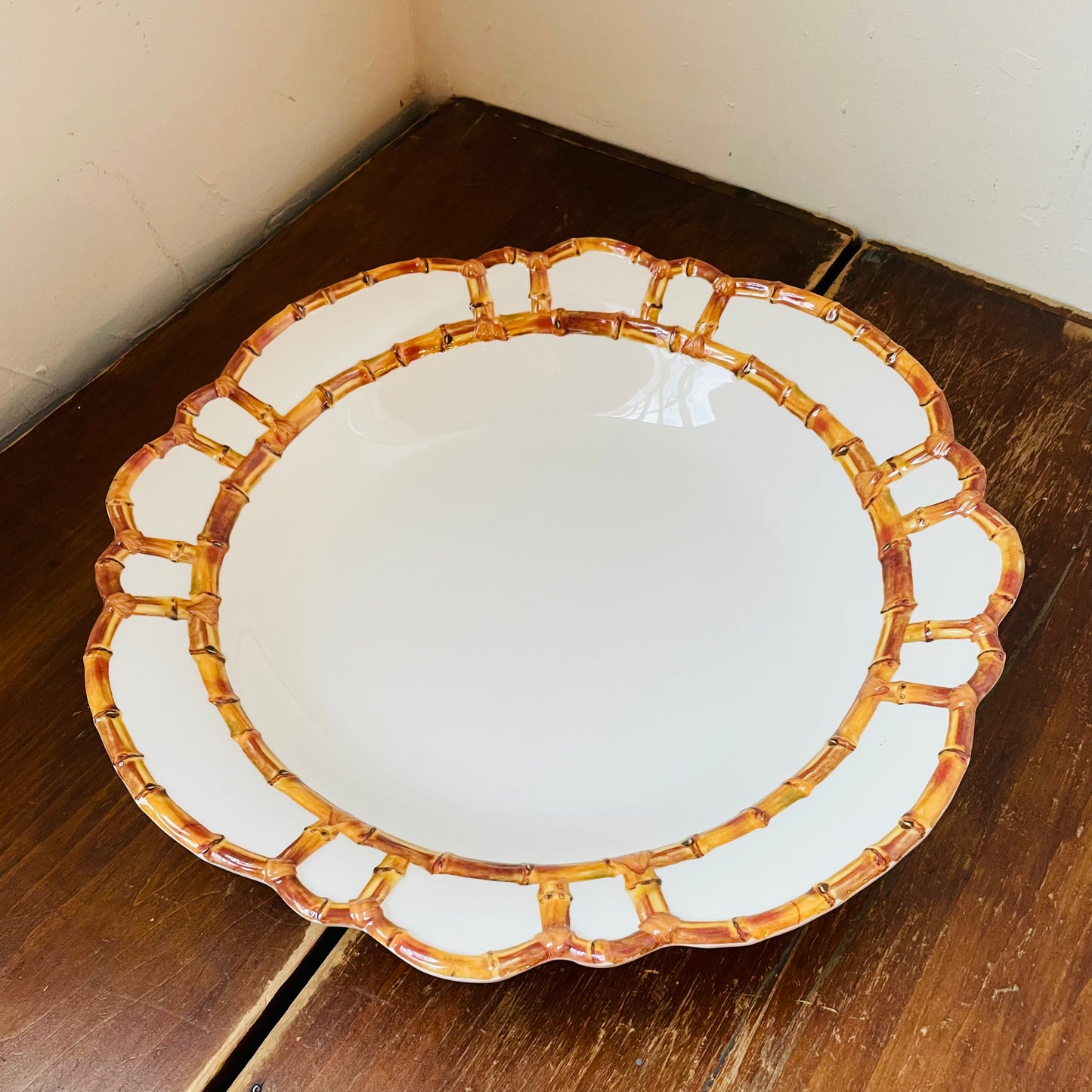 Bamboo Melamine Serving Bowl