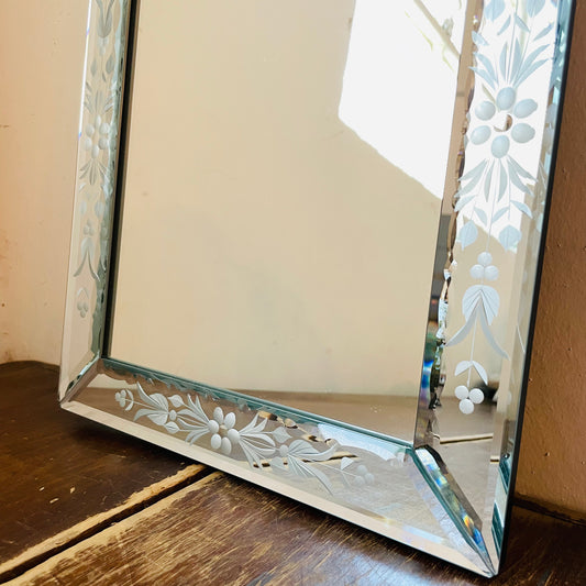 Venetian Glass Small Reproduction Mirror- Vintage