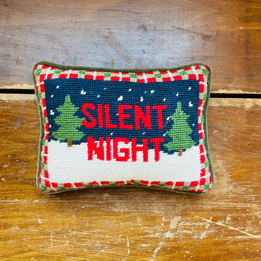 Christmas Needlepoint Pillow- Vintage
