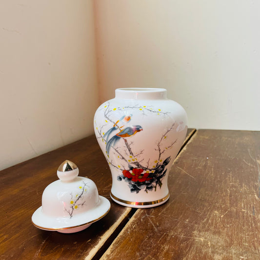 Jay Fine China Parrot Mini Ginger Jar- Vintage