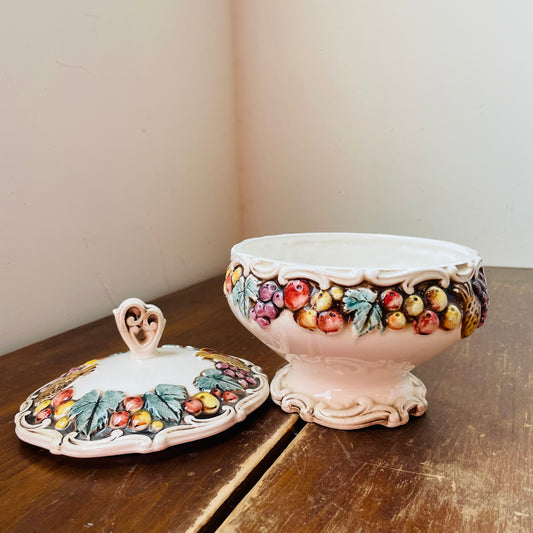 Lefton Della Robbia Fruit Covered Bowl- Vintage