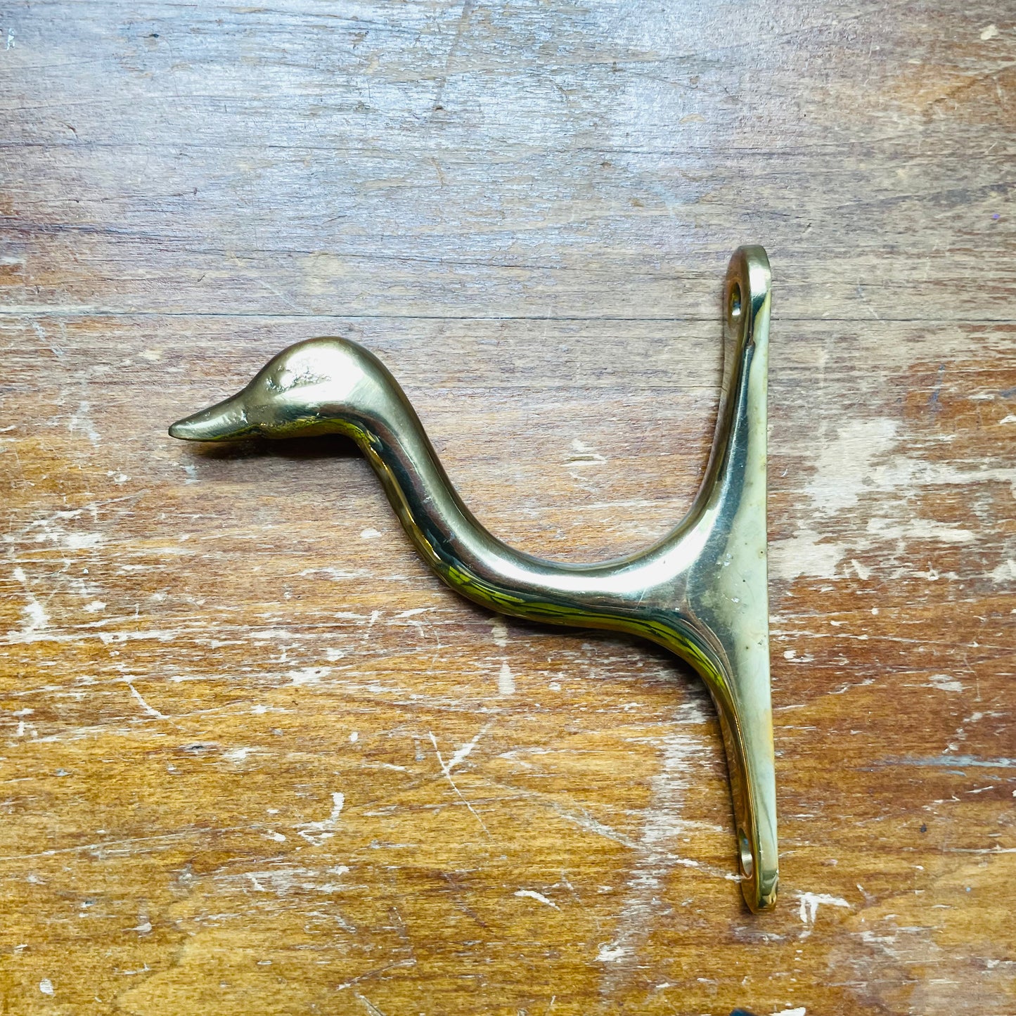 Brass Duck Head Wall Hook- Vintage