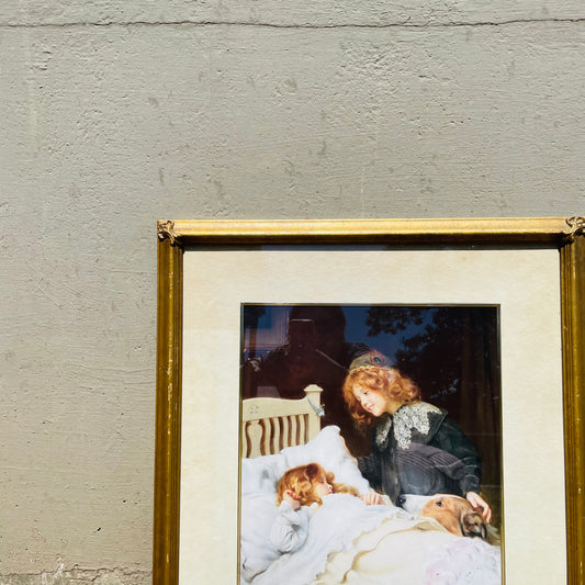 "Wake Up, It's Christmas" Framed Print- Vintage