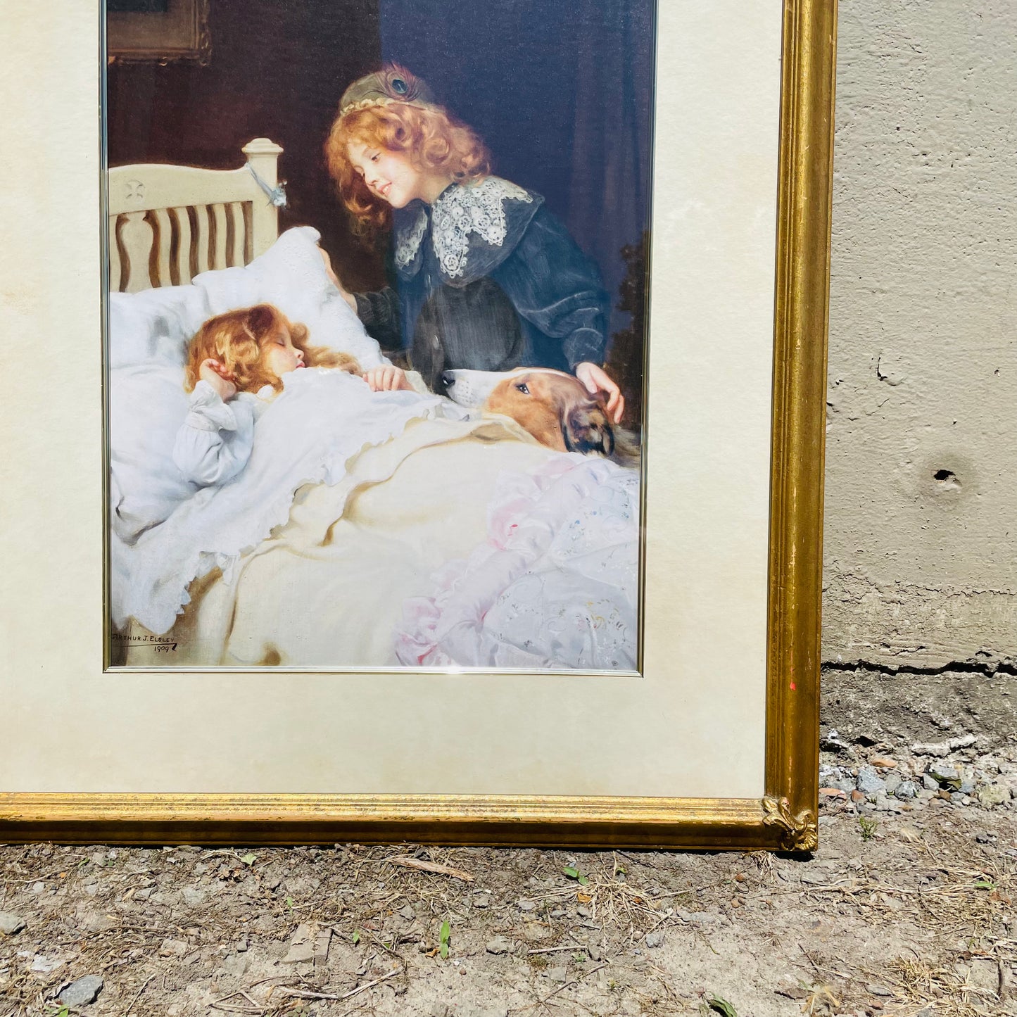 "Wake Up, It's Christmas" Framed Print- Vintage