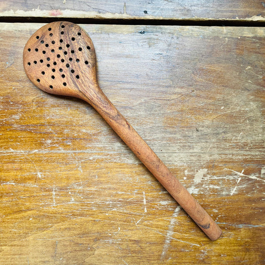 Wooden Straining Spoon