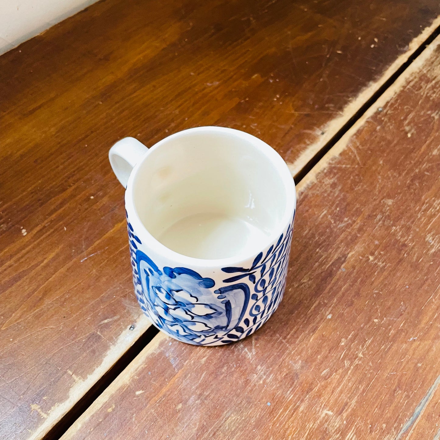 Cape May Cream & Blue Stoneware Mug