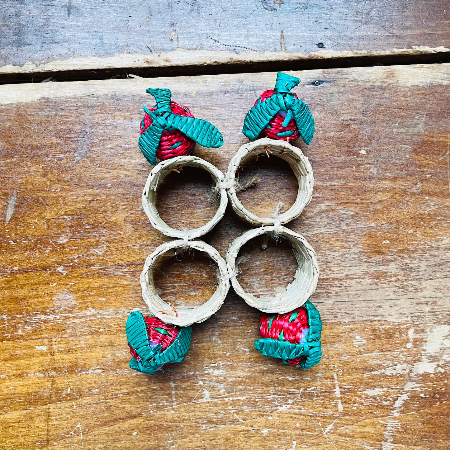 Seagrass Strawberry Napkin Rings