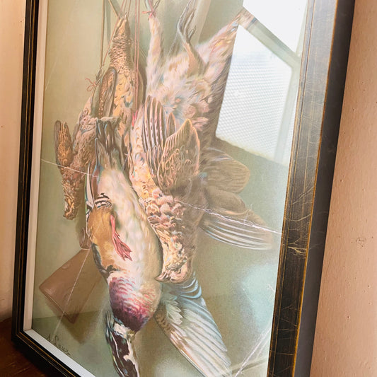 Vintage Wild Game Oil Painting II Framed Print