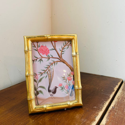 Gold Faux Bamboo Photo Frame