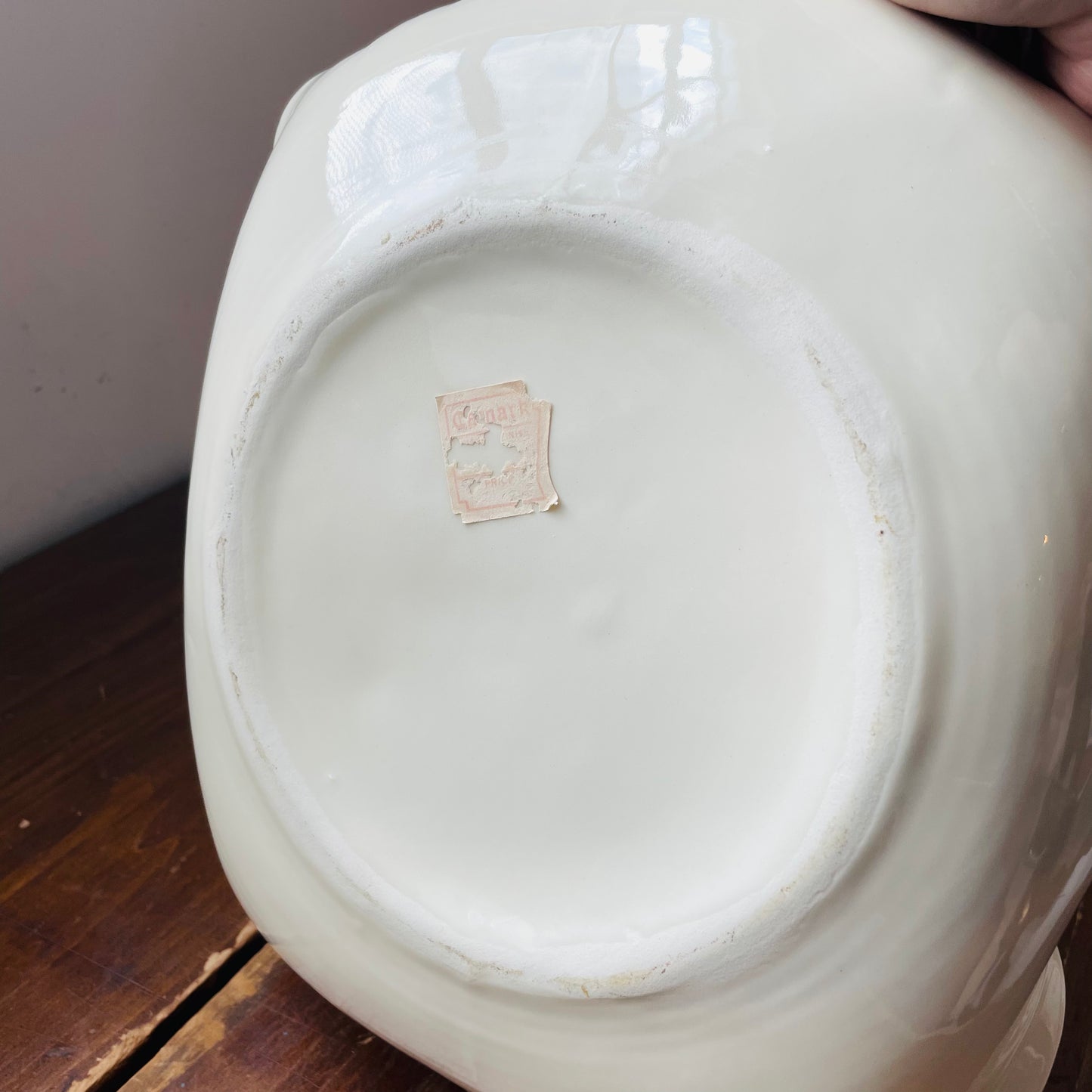 Camark Pottery Organic Styled Leaf Handled Bowl- Vintage
