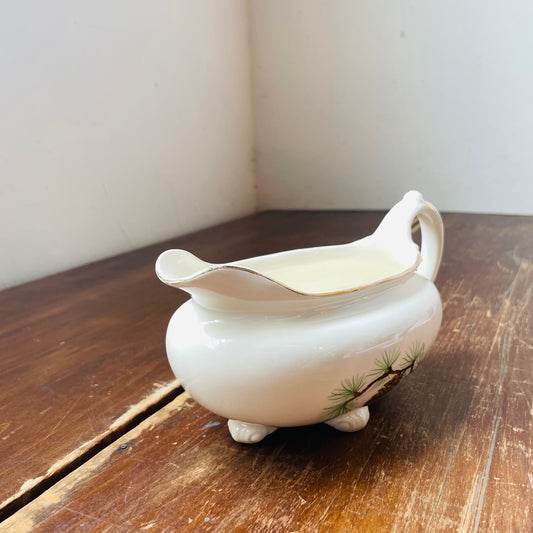 Homer Laughlin Nautilus Pine Cone Gravy Boat- Vintage