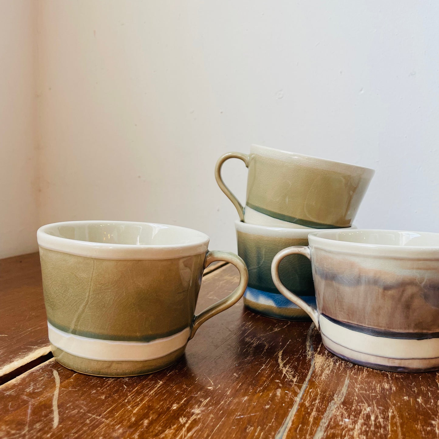 Botanist Stoneware Mug w/ Stripes