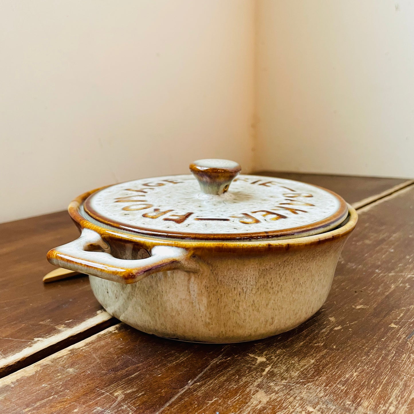 Antiquarian Brown Stoneware Brie Baker