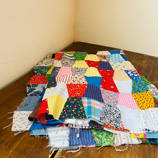 The Judie Quilt Top 58"x79"- Vintage
