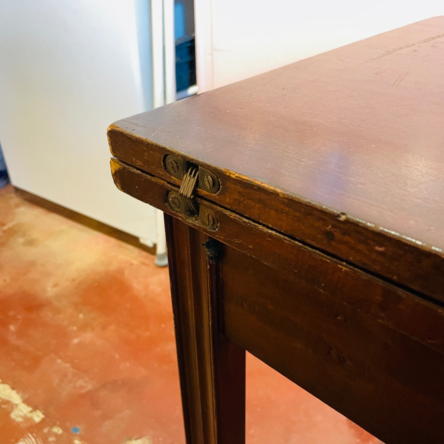 Queen Anne Flip Top Mahogany Game Table- Antique