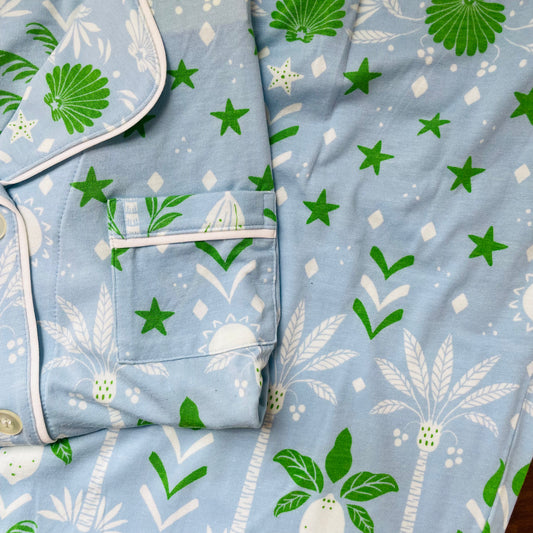 Tropicana Palm Pima Knit Capri Set