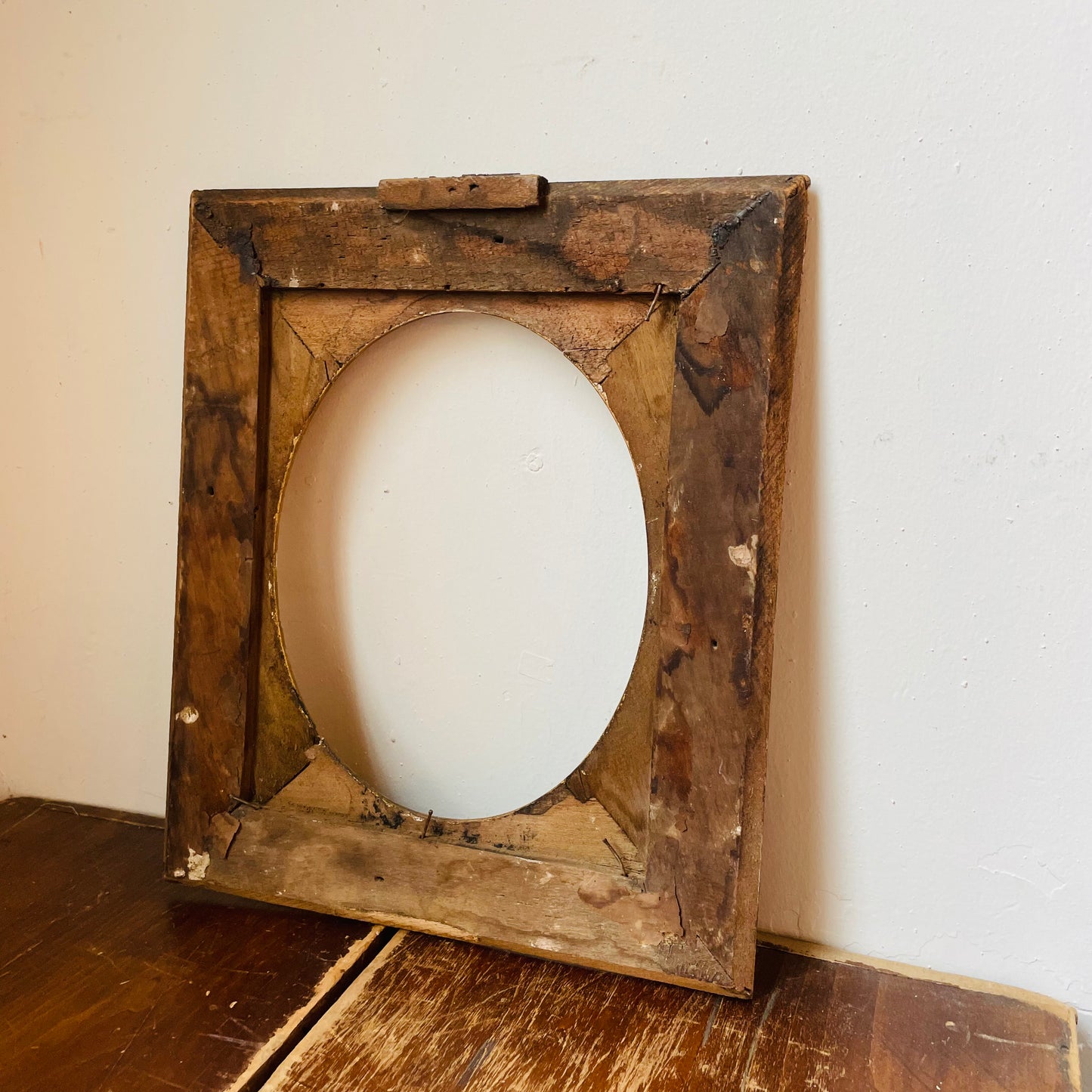 Wooden Rectangle & Oval Frame- Antique