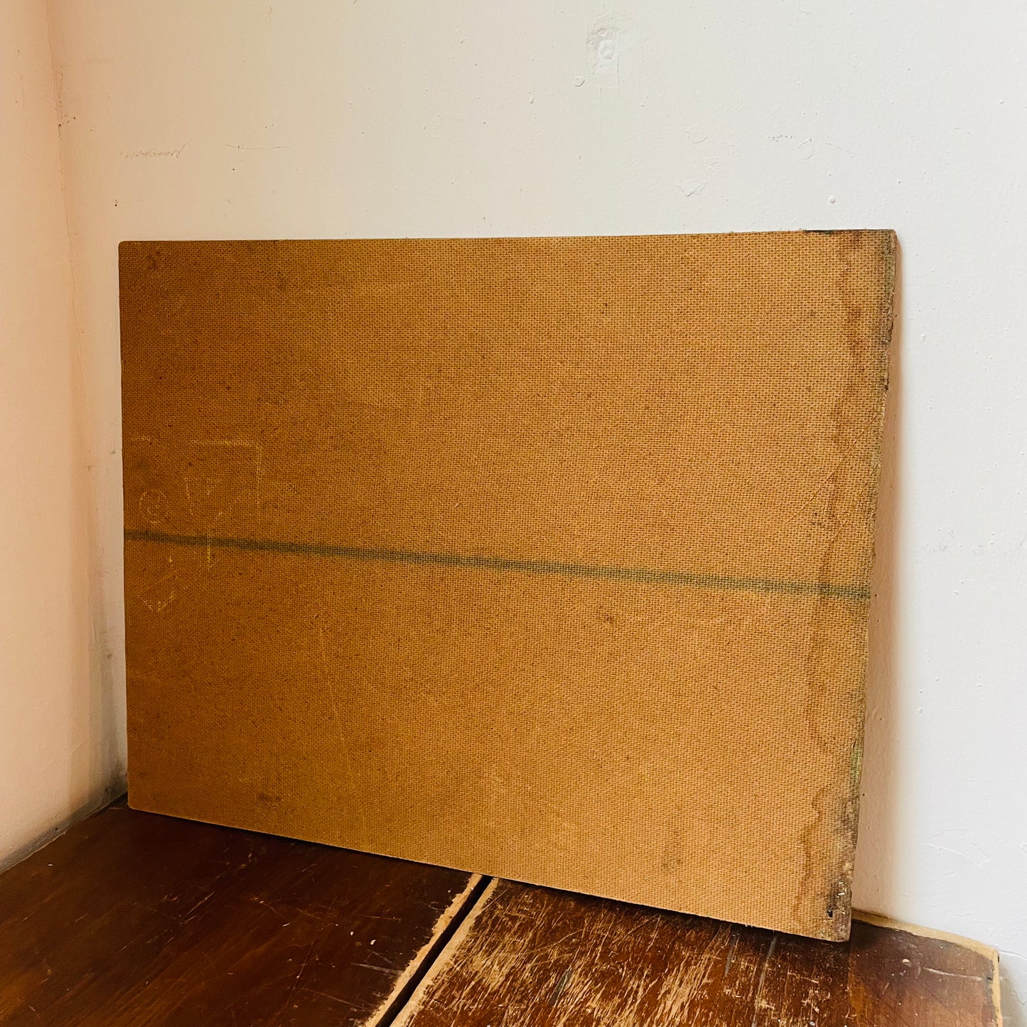 Chippy Original Painting of Trees on a Pond- Vintage