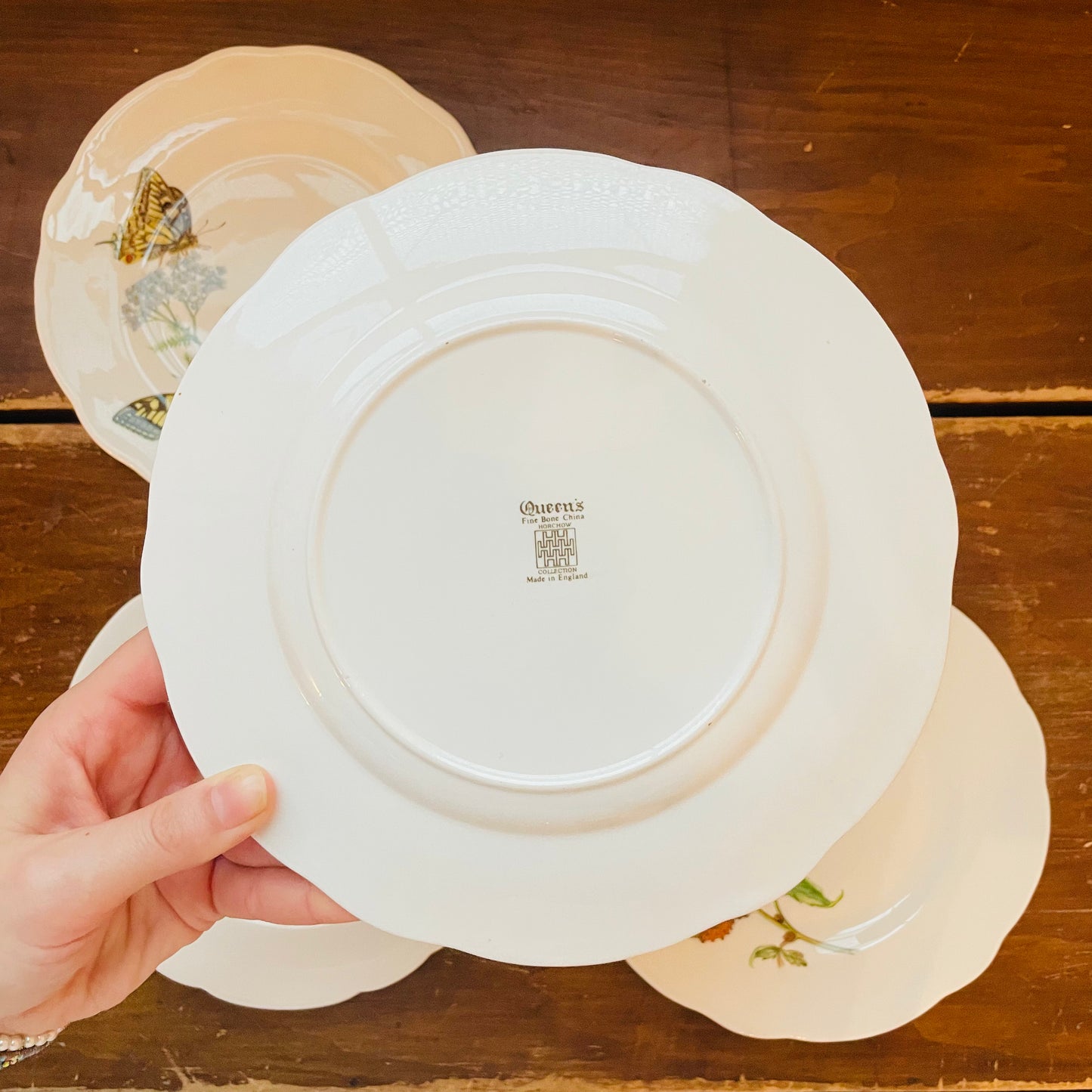 Queen's Fine Bone Chine Horchow Collection Set of 4- Vintage