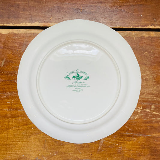 Casual Gourmet White Plate- Vintage