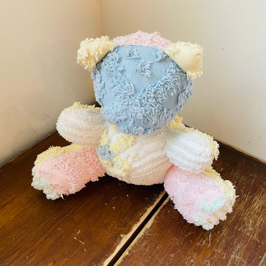 Chenille Patchwork Teddy Bear- Vintage