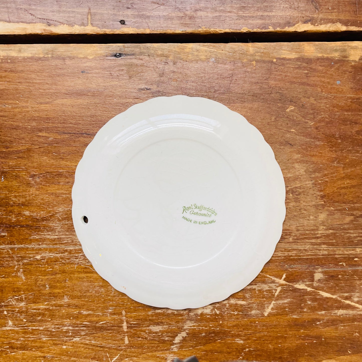 Pink Roof Royal Staffordshire Ceramics Hanging Plate- Vintage