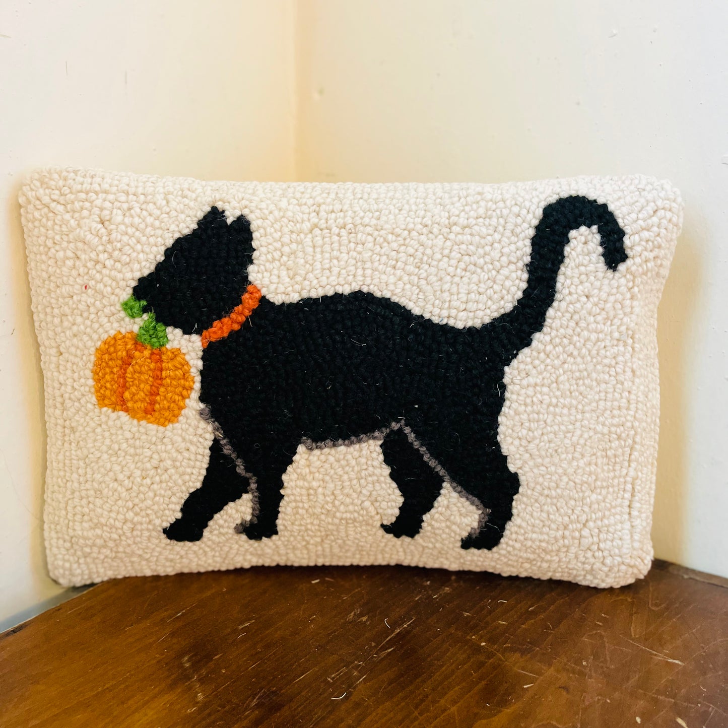Salem the Cat & His Pumpkin Hook Pillow