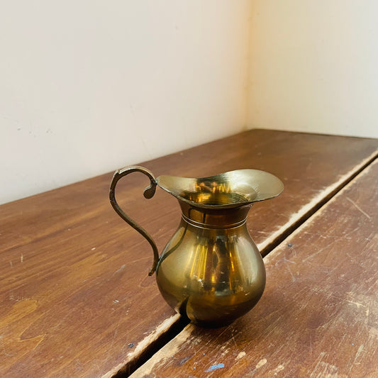 Mini Golden Brass Pitcher- Vintage
