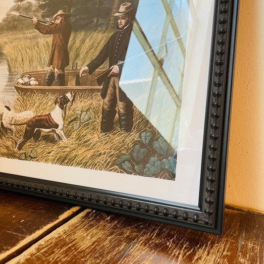 Framed Vintage Bird Hunting Bookplate