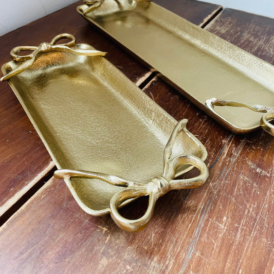 Golden Bow Serving Tray