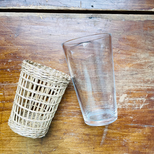 Woven Seagrass Drinking Glass