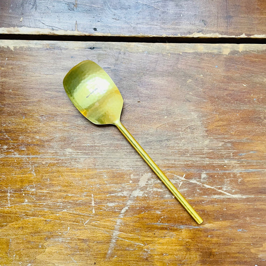 Farmhouse Hammered Gold Serving Spoon