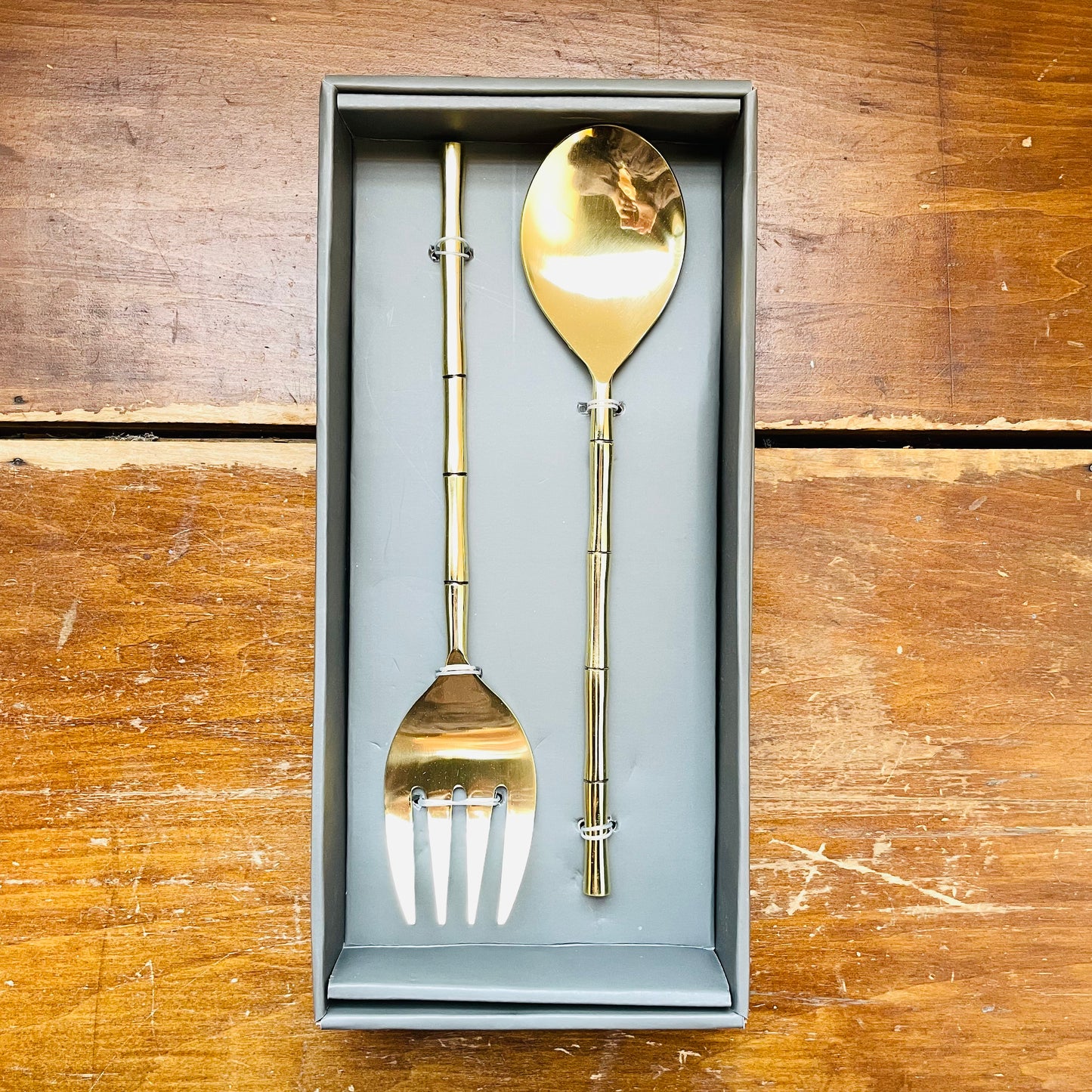 Grove Golden Salad Server Set