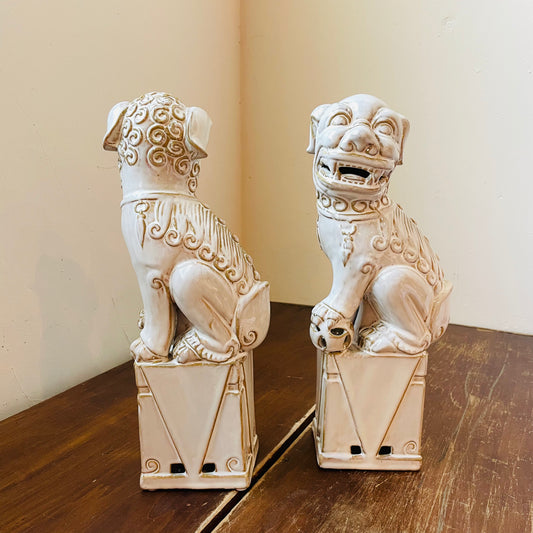 Foo Dog Stoneware Bookends