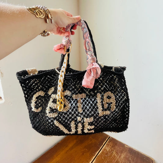 Ivory Chain Bag Charm