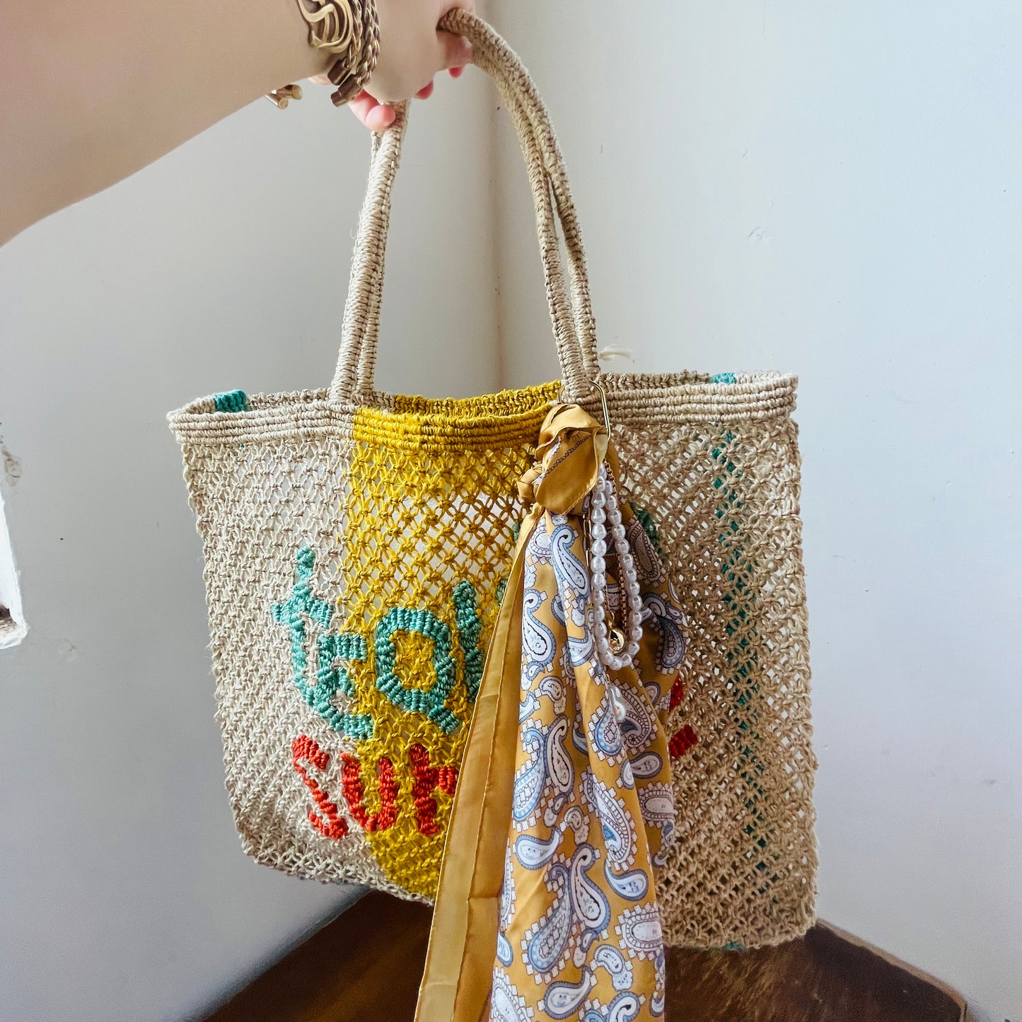 Pearl Chain Bag Charm