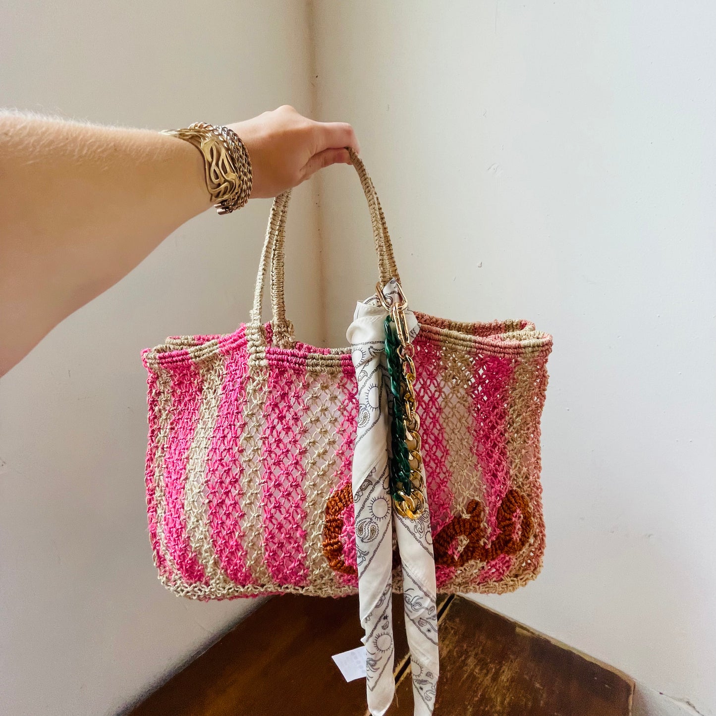 Green Chain Bag Charm