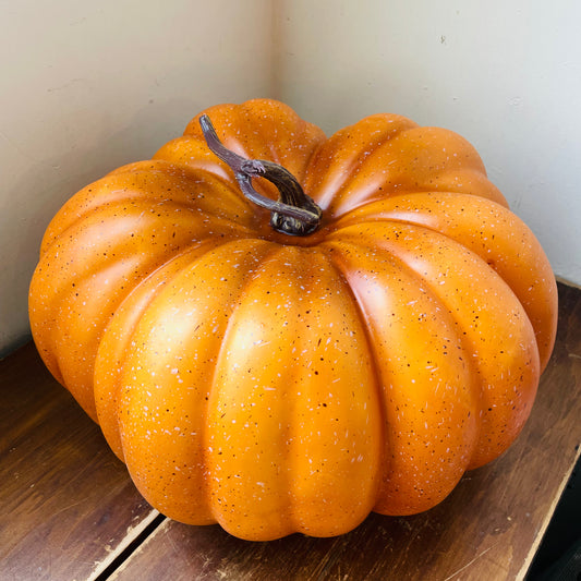 12.75" Orange w/ Brown & White Speckles Pumpkin