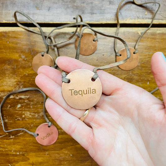 Metal Liquor Tag Set