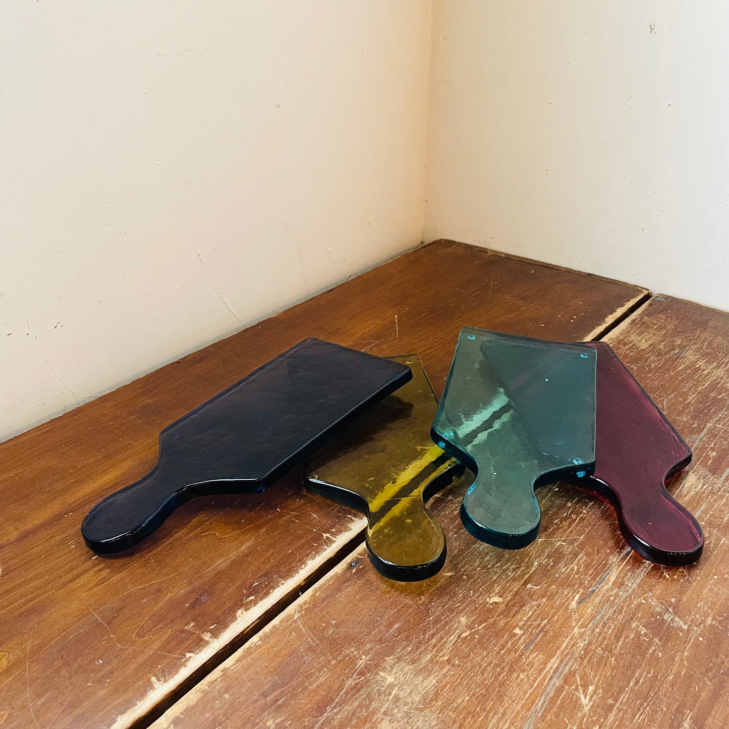 Colored Glass Cheese Board