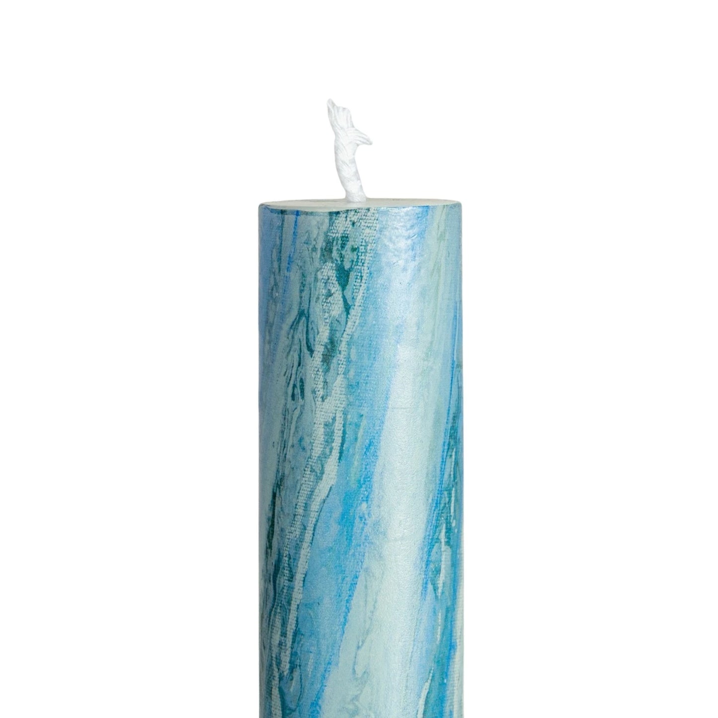 Blue Marble Taper Candles