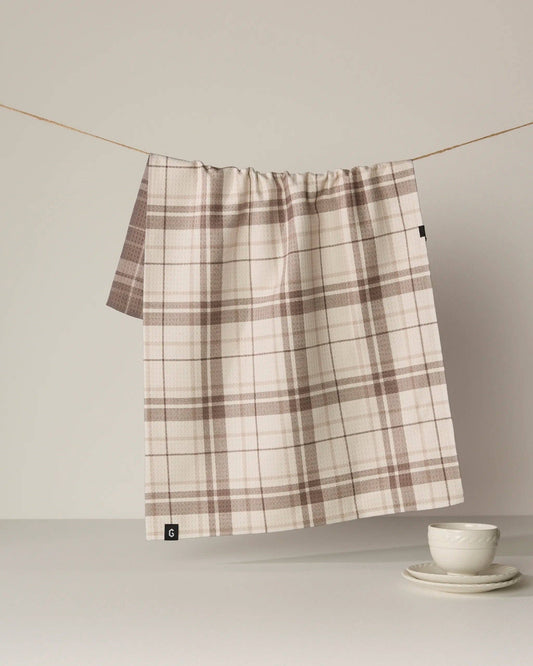 Oat Plaid Luxe Kitchen Towel
