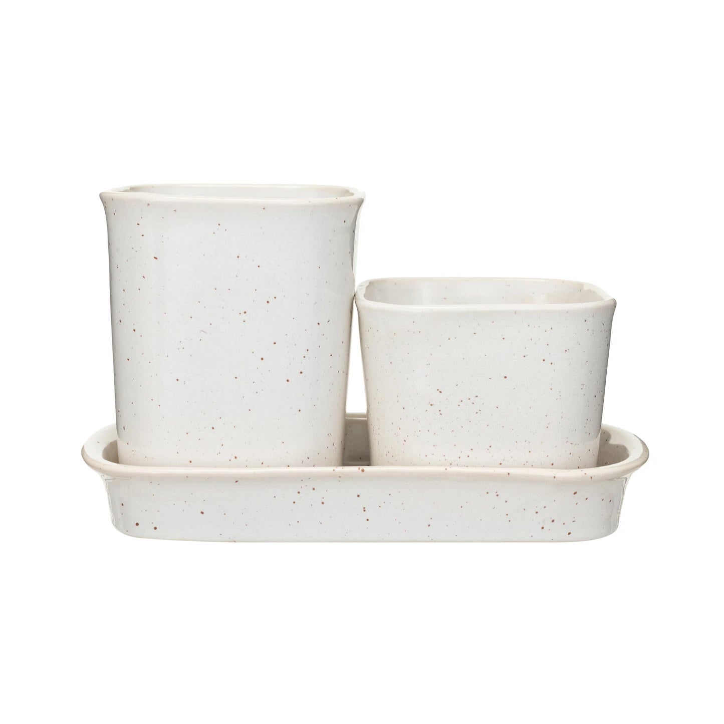 Planters with Saucer- Set of 3