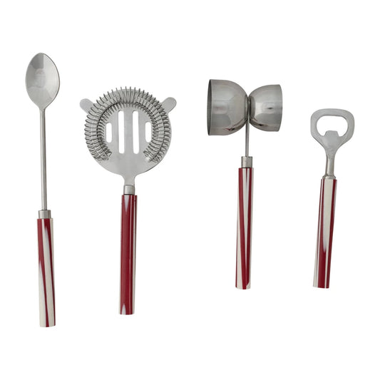 Red & White Handled Bar Tools
